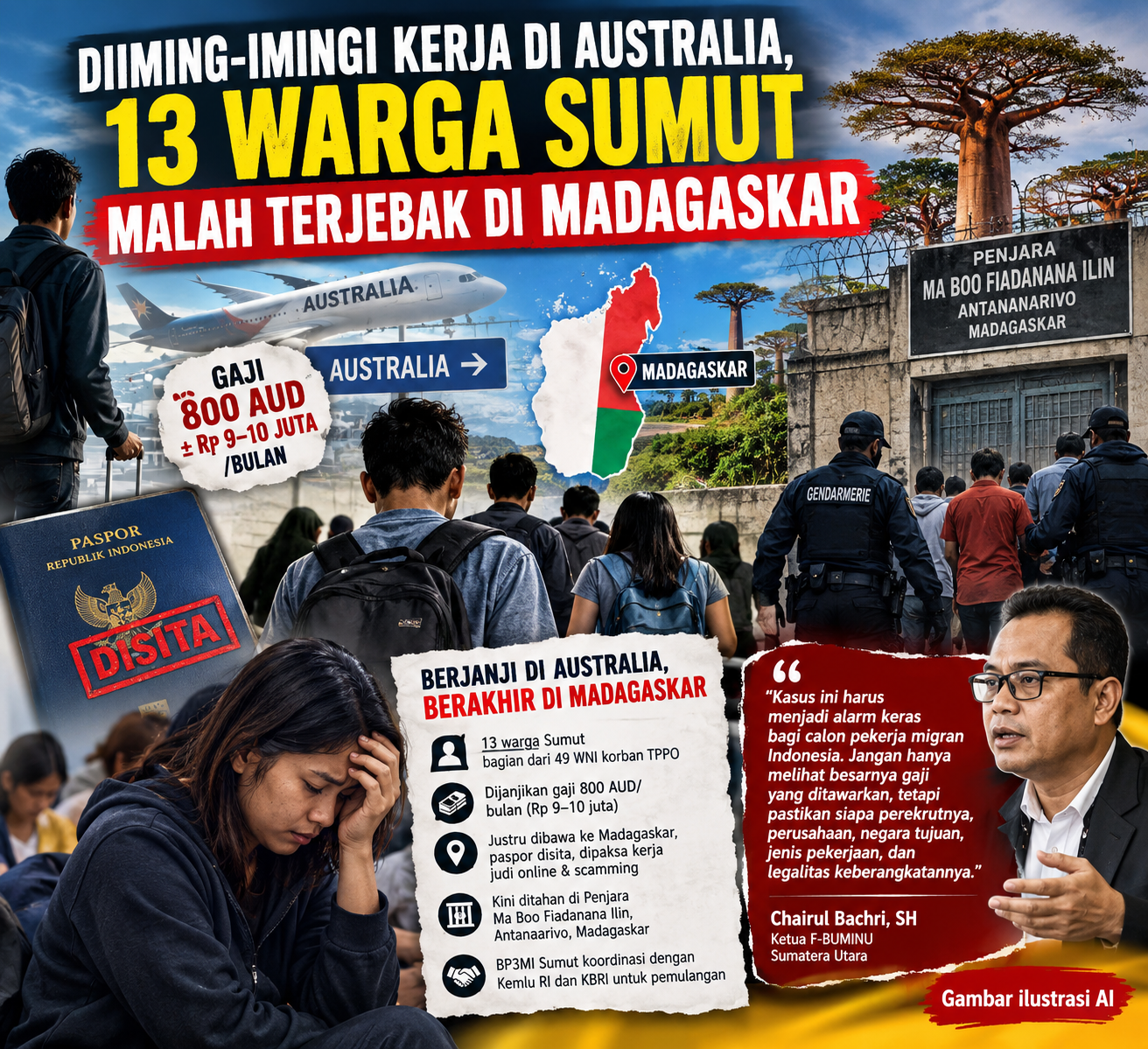 49 WNI Terjebak di Madagaskar: Dari Sumut hingga Batam, Dijanjikan Kerja Malah Berujung Tahanan